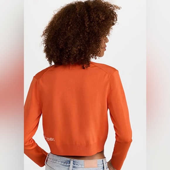 Marc Jacobs Orange Cropped Cardigan Medium - Picture 2 of 11